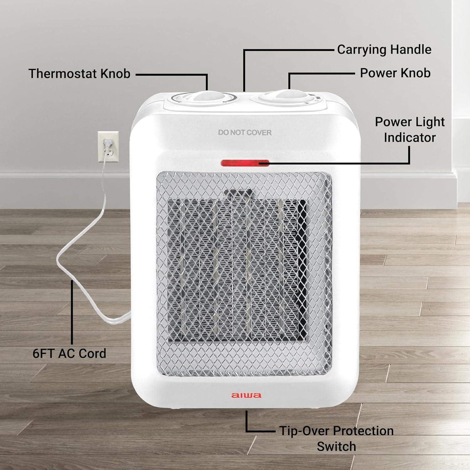 Stay Cozy Together: Our Aiwa Small Ceramic Heater with Safe Features