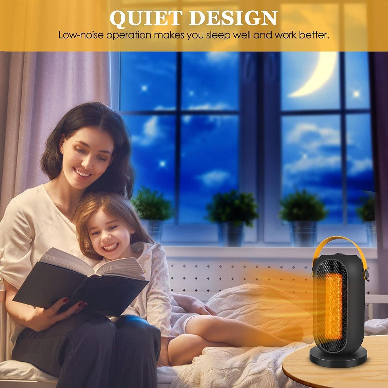Stay Cozy with Our 1500W Oscillating Space Heater for Small Rooms!