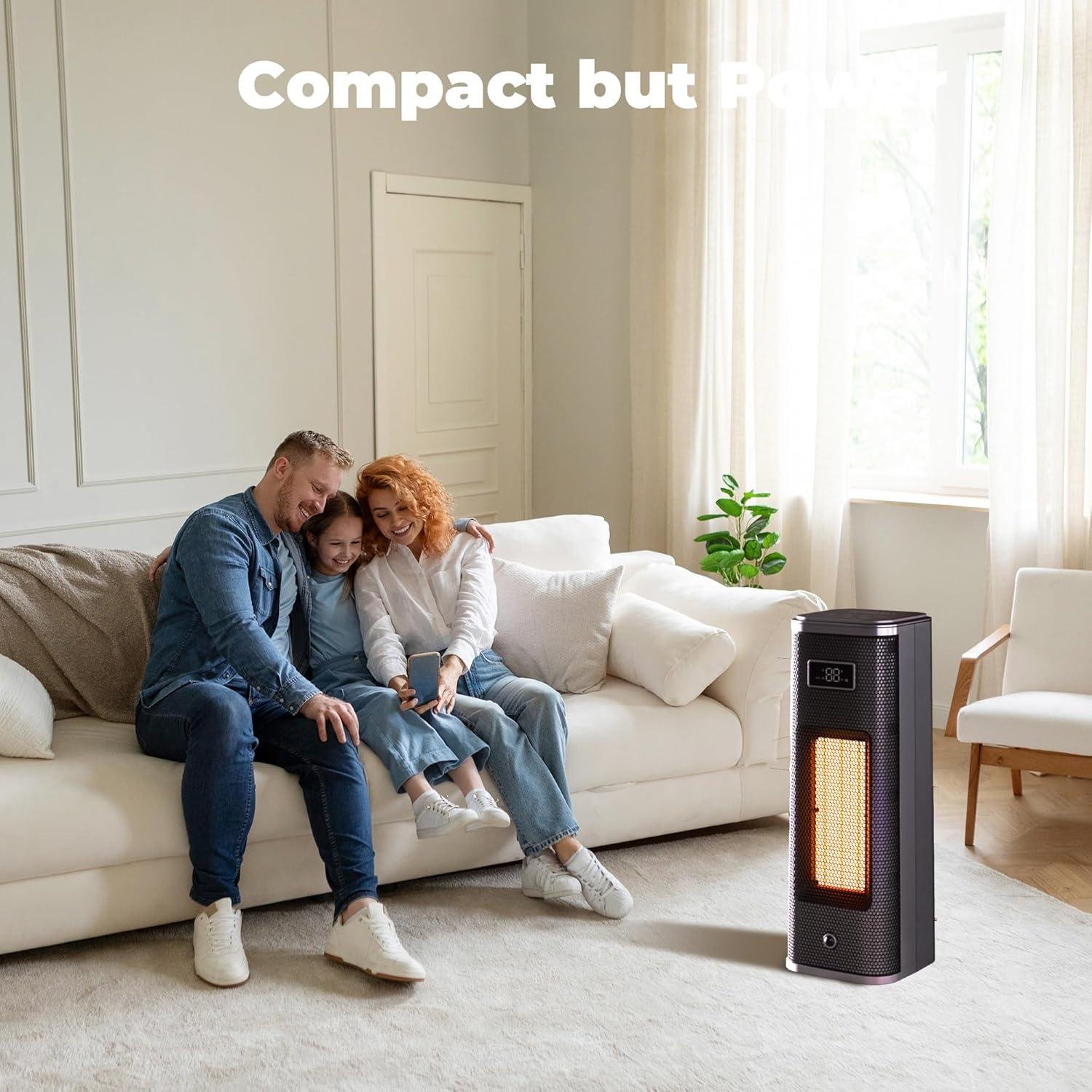 Stay Cozy Anywhere with Our Purple Portable Electric Heater!