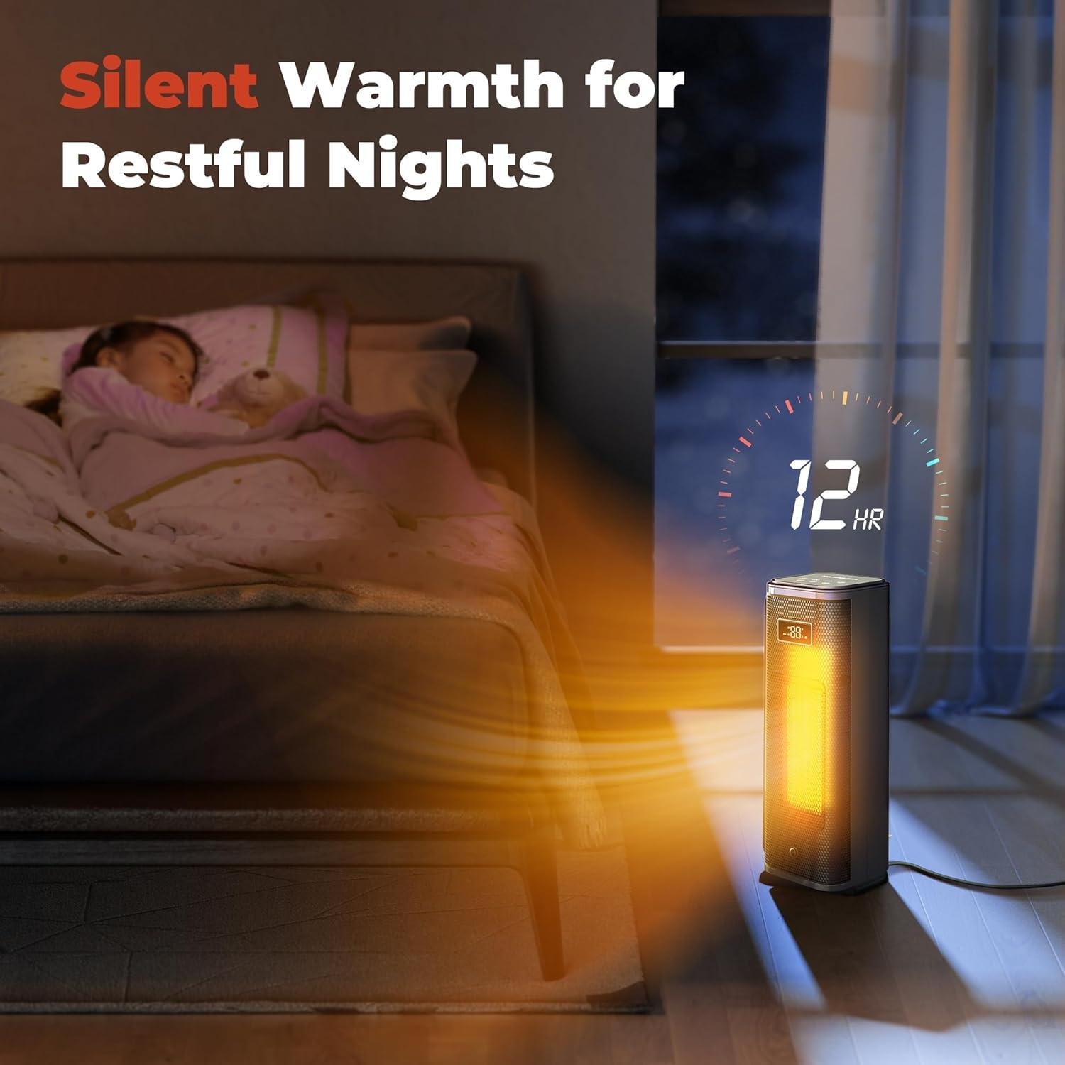 Stay Cozy Anywhere with Our Purple Portable Electric Heater!