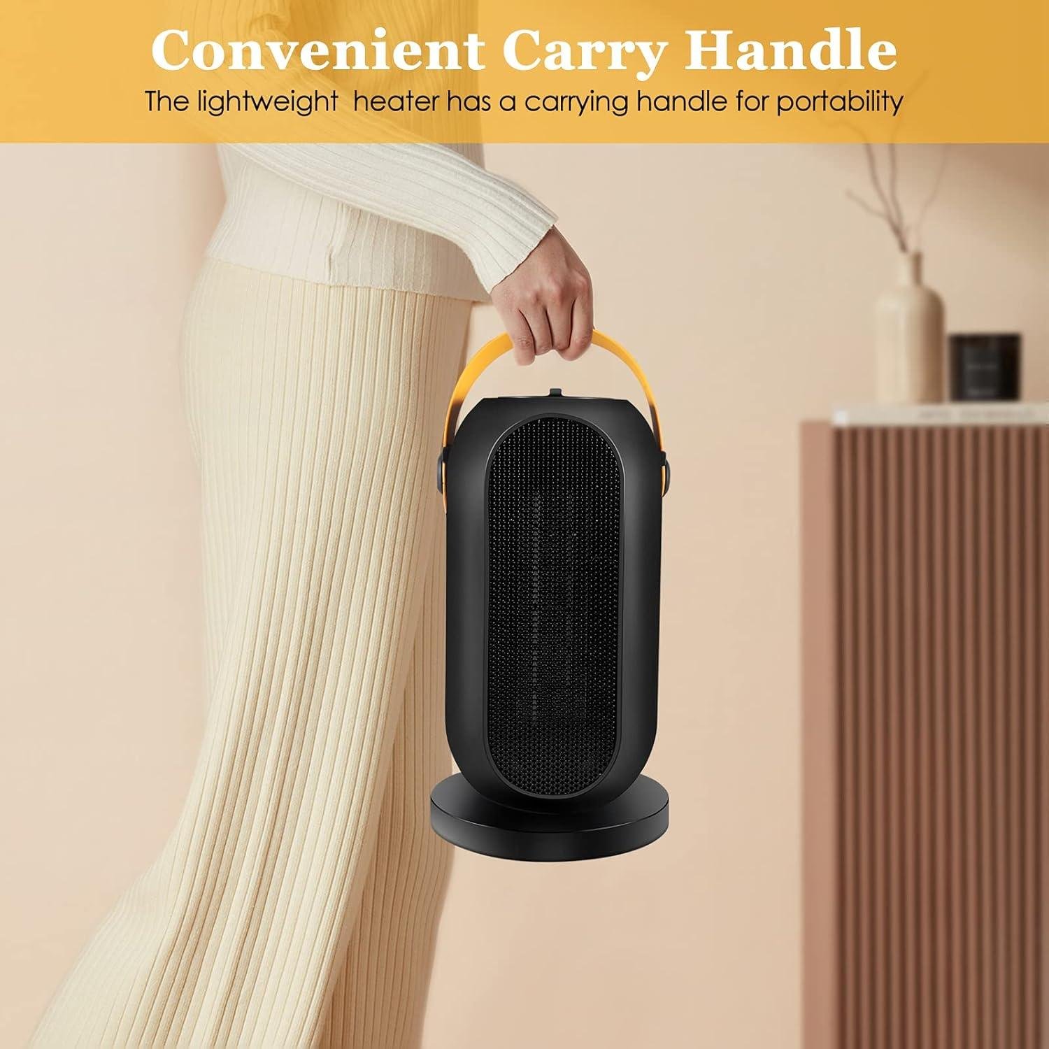 Stay Cozy with Our 1500W Oscillating Space Heater for Small Rooms!