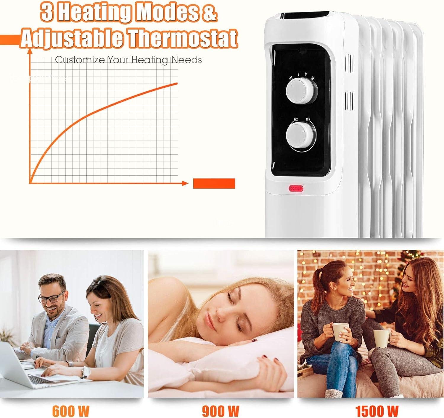 Stay Cozy This Winter: our GOFLAME 1500W Oil Heater Delight!