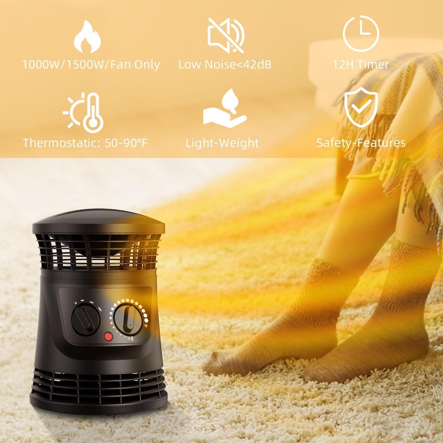 Stay Cozy With Our 360° Surround Space Heater This Winter!