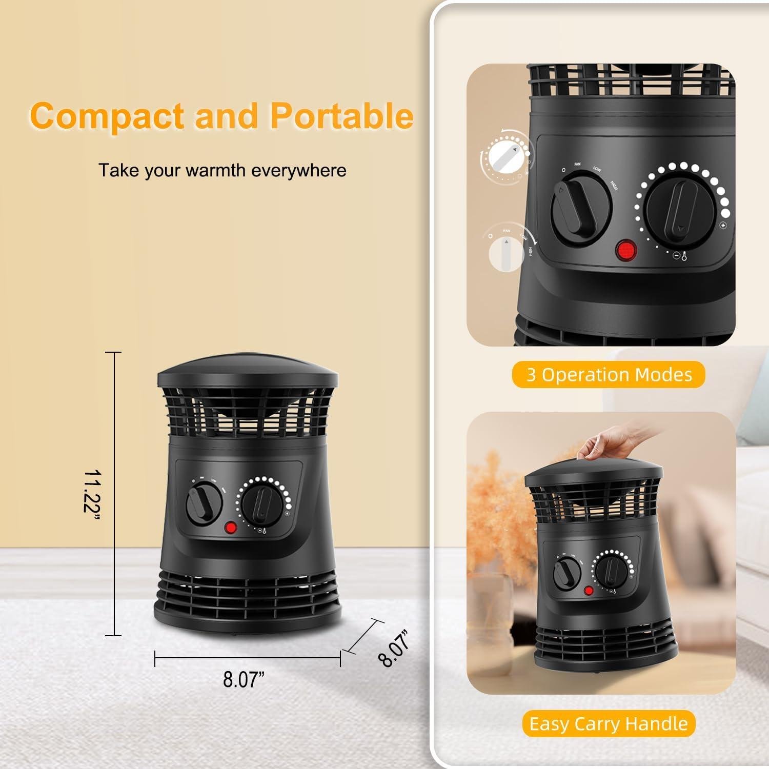 Stay Cozy With Our 360° Surround Space Heater This Winter!