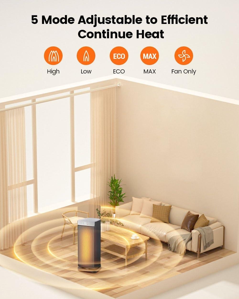 Stay cozy with Our Aikoper 1500W Space Heater: Safe, Quiet & Portable!