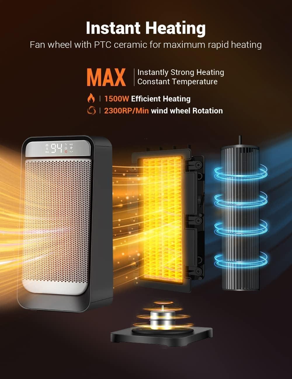 Stay Cozy Together: Our FHstars 1500W Space Heater for every Room!