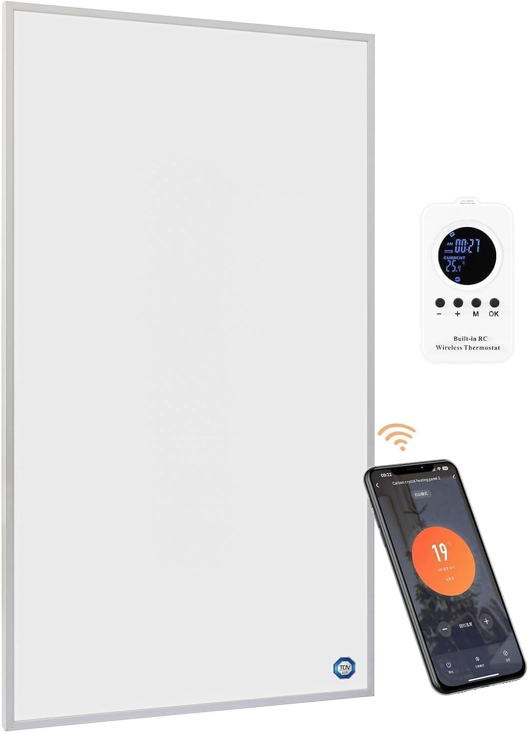 Stay Cozy with our 800W Infrared Space Heater: Smart, Silent & Stylish!