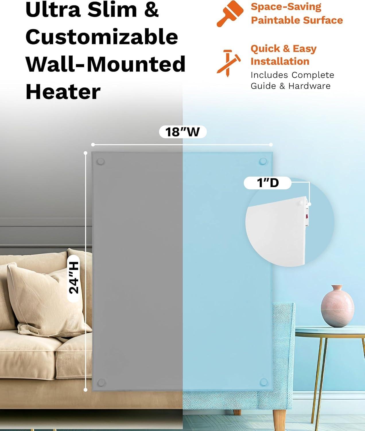 Discover Our 250W Amaze mini Electric Wall Heater for Cozy, Energy-Efficient Heating!