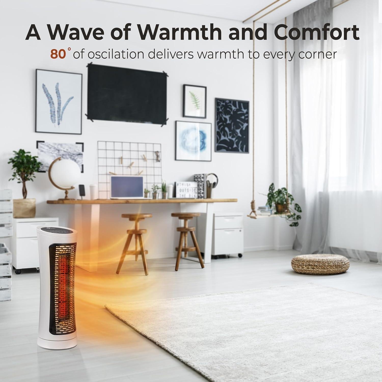 Stay Cozy with Our Comfort Zone Electric Tower Heater: Energy Efficient & Stylish