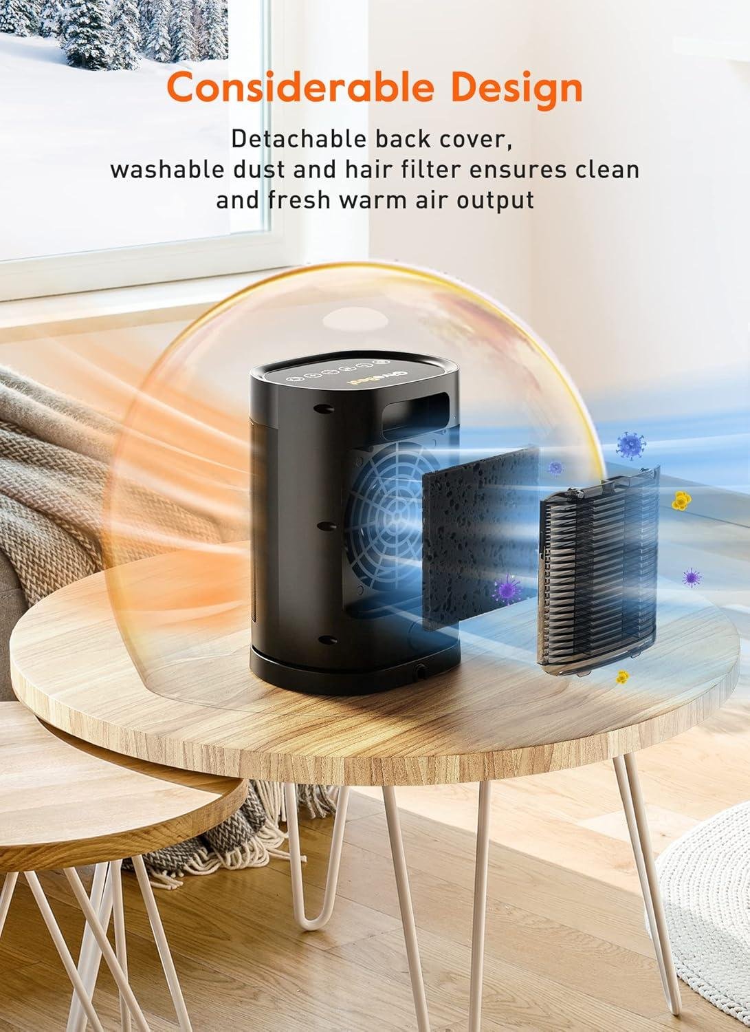 Stay warm and Cozy: Our givebest Portable Electric Space Heater!