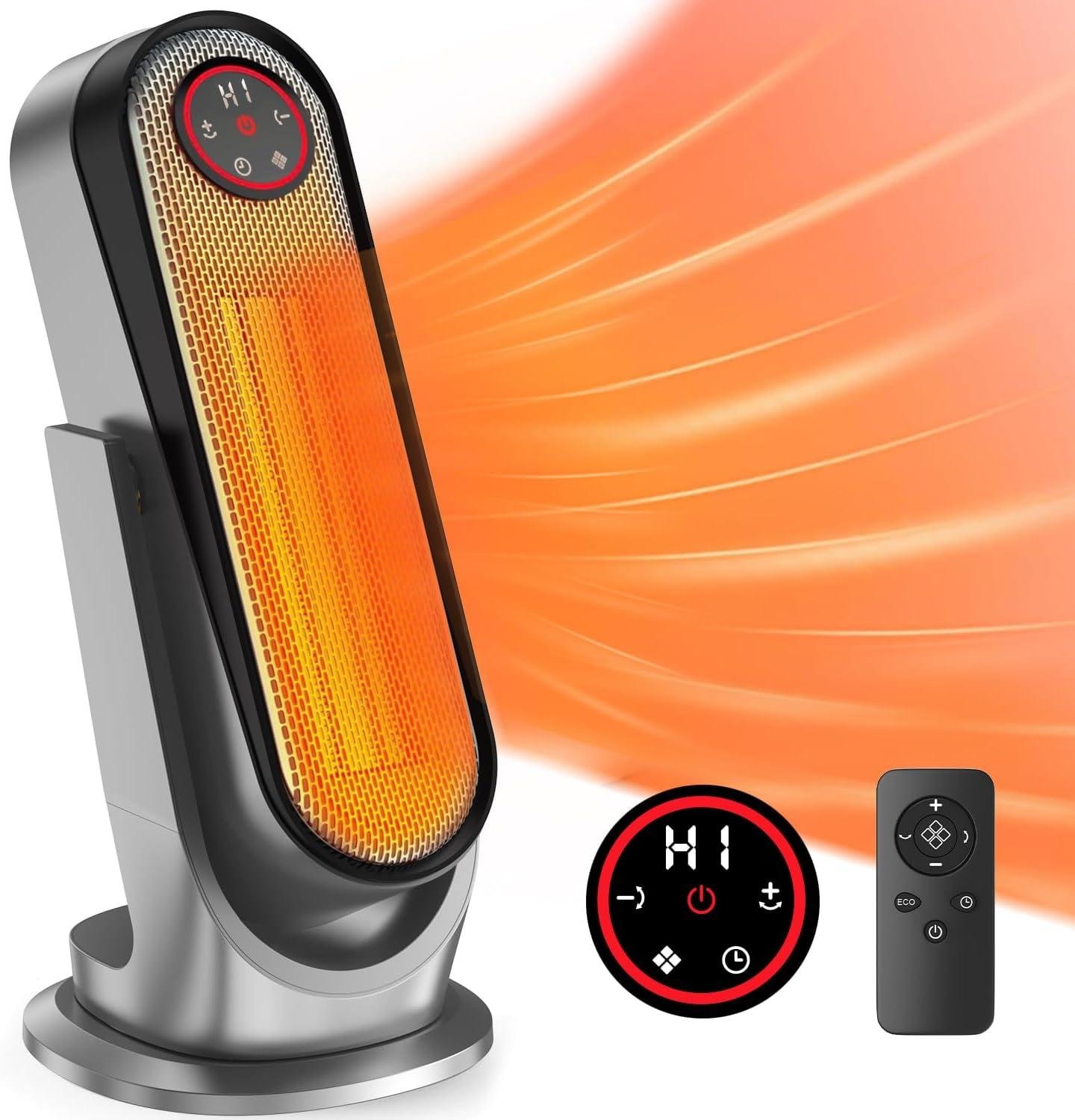 Stay Cozy with MORFY's 1500W Heater: Fast heat, Remote & Quiet!