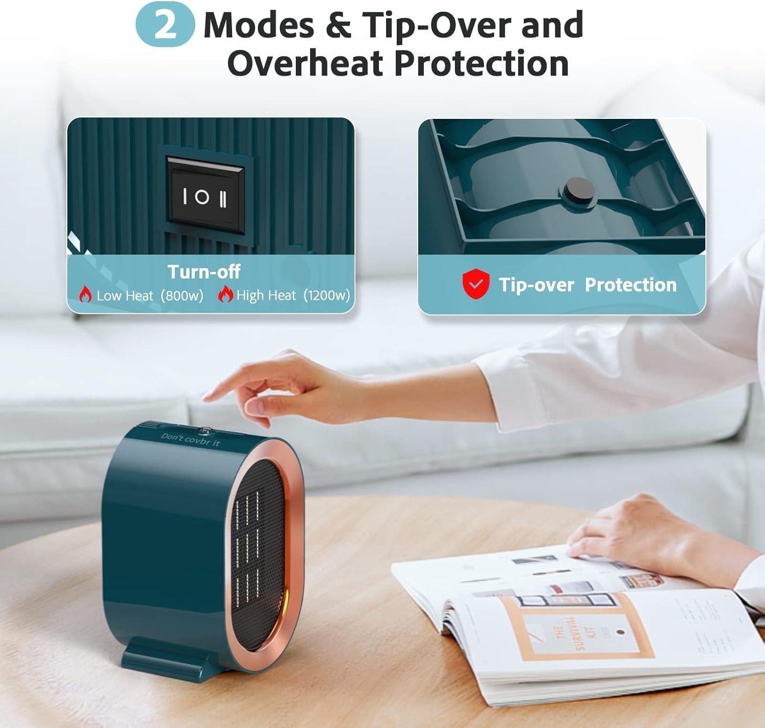 Stay Cozy Together: our Portable Electric Space Heater for Fast, Safe Warmth!