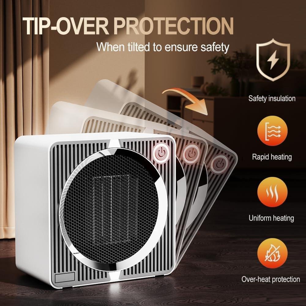 Stay Cozy with Our Mini Electric Space Heater: Safe & Efficient!