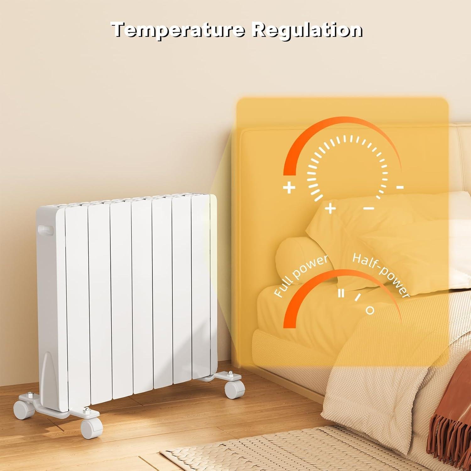 Stay Cozy with our 1500W Electric Panel Heater: Safe, Stylish & Portable!