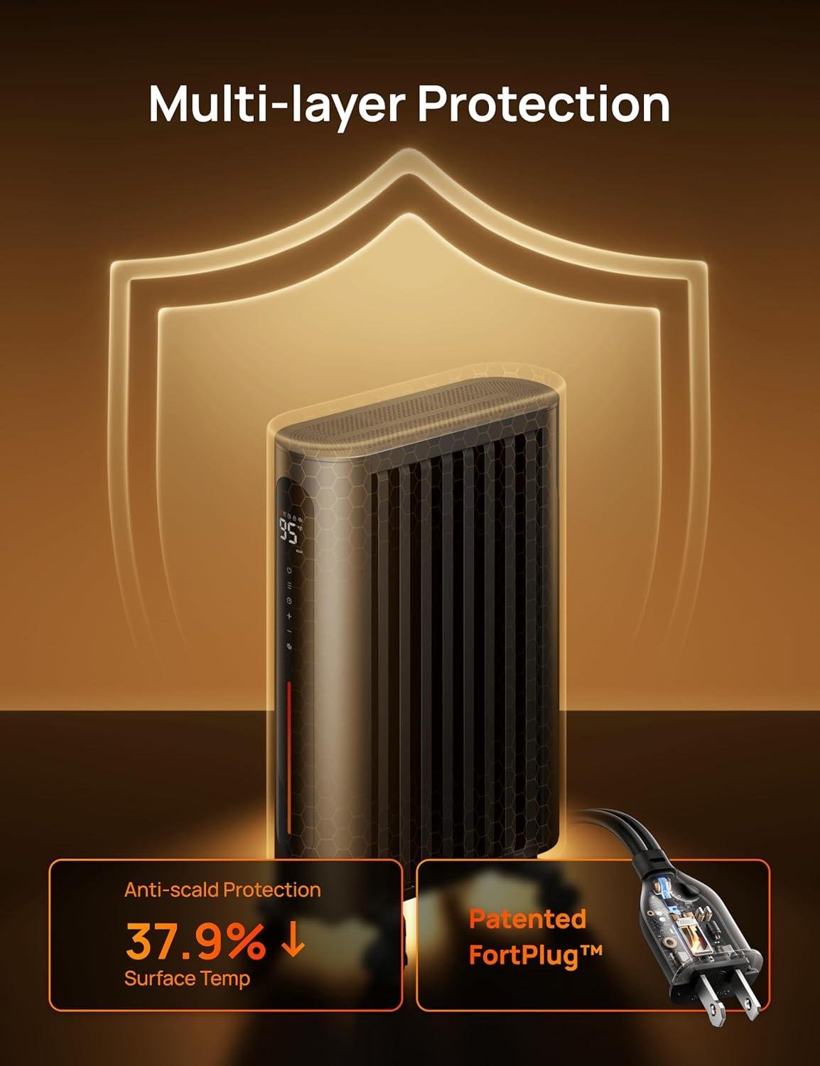 Stay Cozy with Our DREO Oil Filled radiator Heater: Remote, Timer & 10 Safety Features!