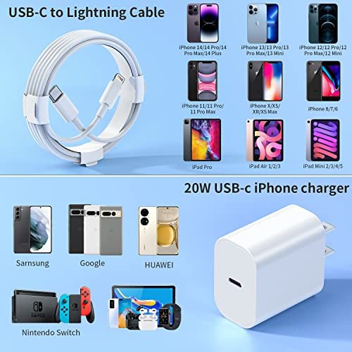 Ultimate iPhone Charging: 20W USB C Charger & 6FT Cable Duo - Image 6