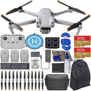 Digital Village DJI Mavic Air 2S Fly More Combo - Drone Quadcopter UAV with 20MP Camera 5.4K Video 128GB Pilot Bundle with Backpack + Landing Pad + More (Renewed)
