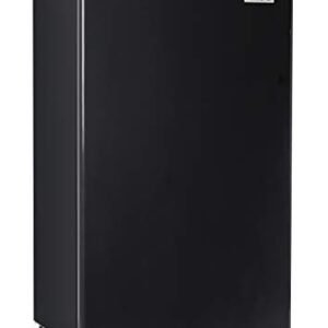 Igloo 3.2 Cu.Ft. Single Door Compact Refrigerator with Freezer - Slide Out Glass Shelf, Perfect for Homes, Offices, Dorms - Black