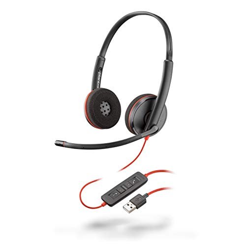 Plantronics - Blackwire 3220 - Wired Dual-Ear (Stereo) Headset with Boom Mic - USB-A to connect to your PC and/or Mac