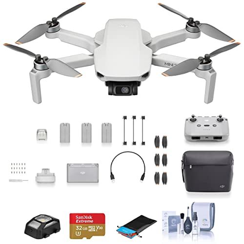DJI Mini 2 SE Drone Fly More Combo Bundle with 32GB microSD Card, Anti-Collision Light, Landing Pad, Cleaning Kit