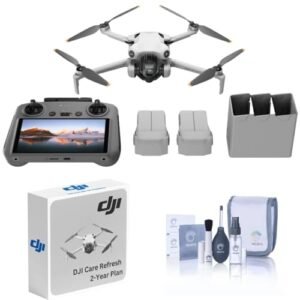 DJI Mini 4 Pro Drone Fly More Combo Plus, Bundle with DJI Care Refresh 2-Year Plan, DJI Mini 4 Pro Folding Drone with Complete Optics Care and Cleaning Kit