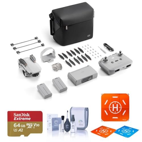 DJI Mini 2 SE Drone Fly More Combo Bundle with 64GB microSD Card, Landing Pad, Cleaning Kit