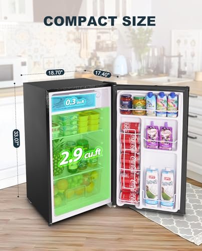 Upstreman 3.2 Cu.Ft Mini Fridge: A Smart Choice for Any Space - Image 3