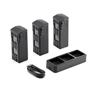 Original Mavic 3 Enterprise Series Battery Kit for DJI Mavic 3 Pro/Mavic 3 pro Cine/Mavic 3/Mavic 3 E/Mavic 3 Classic/Mavic 3 Cine (Include 3 of Mavic 3 Batteries, 1 of Battery Charging Hub (100W) )