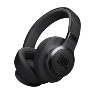 JBL LIVE 770NC - Wireless Over-Ear Headphones with True Adaptive Noise Cancelling with Smart Ambient, Up to 65 hours of battery life, Comfort-fit fabric headband & carrying pouch (Black)