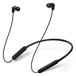TONEMAC N18 Neckband Bluetooth Earbuds, Wireless Bluetooth 5.2 Headphones with Microphone, Ultra-Lightweight Comfort, IPX7 Waterproof, Deep Bass Strong Beat, 20H Playtime, Magnetic Earphones -Black