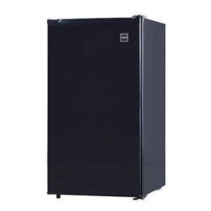 RCA RFR321-B-Black-COM RFR321 Single Mini Refrigerator-Freezer Compartment-Adjustable Thermostat Control-Reversible Doors-Ideal for Dorm, Office, RV, Garage, Apartment-Black Cubic Feet, 3.2 CU.FT