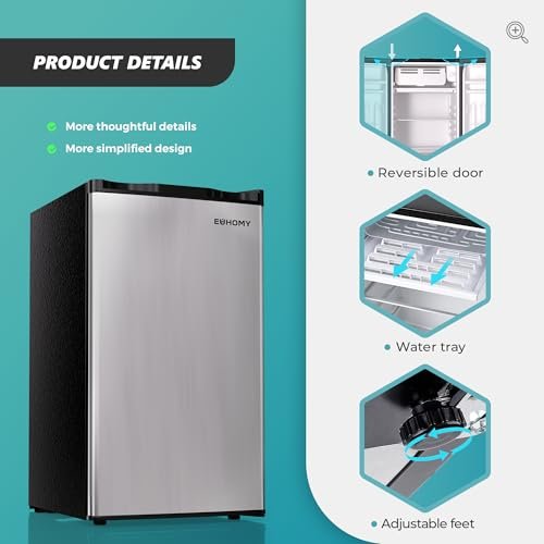 EUHOMY 3.2 Cu.Ft Mini Fridge: Stylish, Compact & Efficient - Image 5