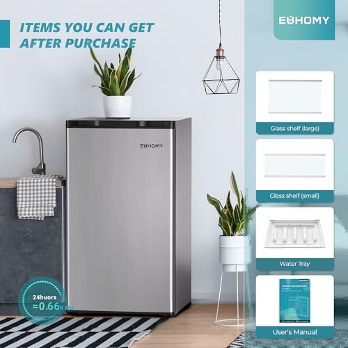 EUHOMY 3.2 Cu.Ft Mini Fridge: Stylish, Compact & Efficient - Image 6