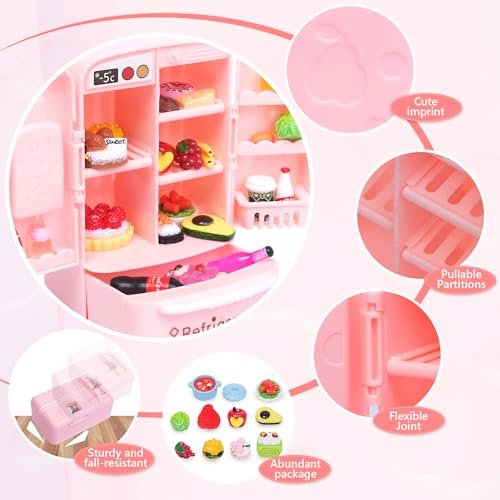 Delightful ETNRHP Mini Toy Fridge: Perfect for Kids' Play! - Image 2
