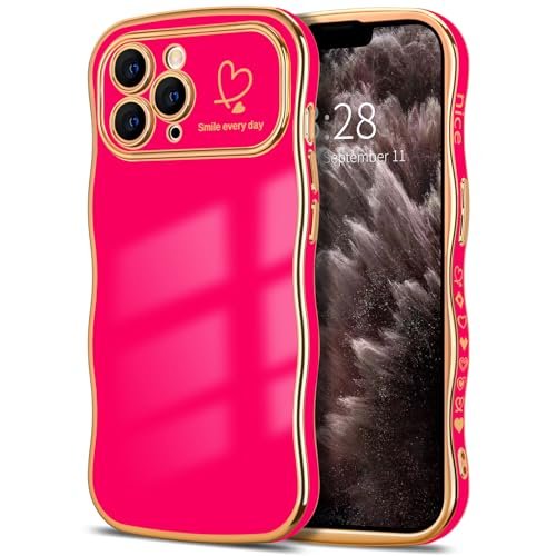 Stylish Protection: Hython Hot Pink Wavy Edge Case for iPhone 11 Pro Max