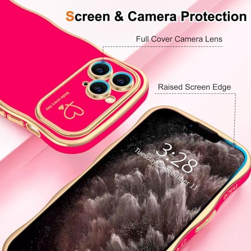 Stylish Protection: Hython Hot Pink Wavy Edge Case for iPhone 11 Pro Max - Image 3