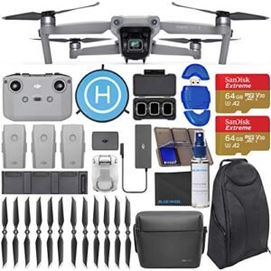 DJI Mavic Air 2 Fly More Combo - Drone Quadcopter UAV with 48MP Camera 4K Video 128GB Pilot Bundle with Backpack + Landing Pad + More (Renewed)