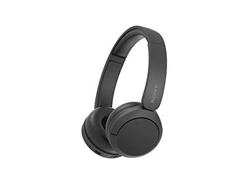 Sony WH-CH520 Best Wireless Bluetooth On-Ear Headphones with Microphone for Calls and Voice Control, Up to 50 Hours Battery Life with Quick Charge Function, includes USB-C Charging Cable - Black
