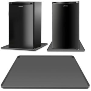 Ieesspd Mini Fridge Silicone Mat,24''x24''x0.5'', Under Refrigerator Mat Mini Fridge Drip Pan Prevents Appliance Leakage Water Spills, Protects the Floor From Damage and Cleanliness(Grey)