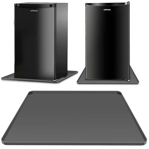 Ieesspd Mini Fridge Silicone Mat,24''x24''x0.5'', Under Refrigerator Mat Mini Fridge Drip Pan Prevents Appliance Leakage Water Spills, Protects the Floor From Damage and Cleanliness(Grey)