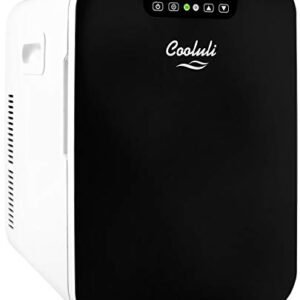 Cooluli 20 Liter Mini Fridge with Temperature Control - Black