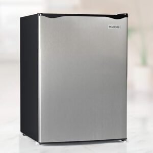 Igloo 2.6 Cu.Ft. Compact Refrigerator with Freezer, 2 Shelfs, Perfect for Homes, Offices, Dorms, Platinum