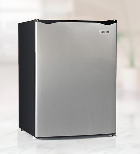 Igloo 2.6 Cu.Ft. Compact Refrigerator with Freezer, 2 Shelfs, Perfect for Homes, Offices, Dorms, Platinum
