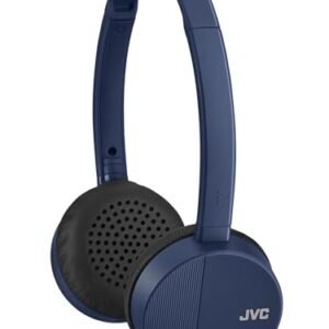 JVC HA-S23W Wireless Headphones - On Ear Bluetooth Headphones, Foldable Flat Design, 17-Hour Long Battery Life (Blue)