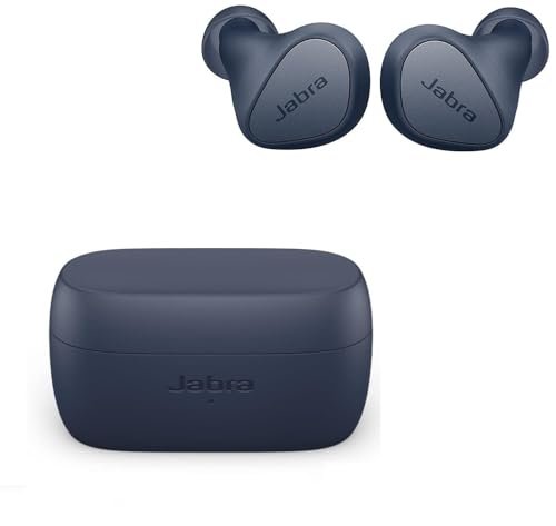 Jabra Elite 2 - True Wireless Earbuds, Noise-Isolating Earbuds, in Ear Headphones with Charging Case - Navy, 100-91400003-60-W36L