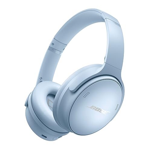 Bose QuietComfort Wireless Noise Cancelling Headphones, Bluetooth Over Ear Headphones with Up to 24 Hours of Battery Life, Moonstone Blue - Limited Edition (Renewed)