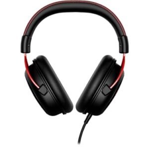 HyperX Cloud II - Gaming Headset, 7.1 Surround Sound, Memory Foam Ear Pads, Durable Aluminum Frame, Detachable Microphone, Works with PC, PS5, PS4, Xbox Series X|S, Xbox One – Red