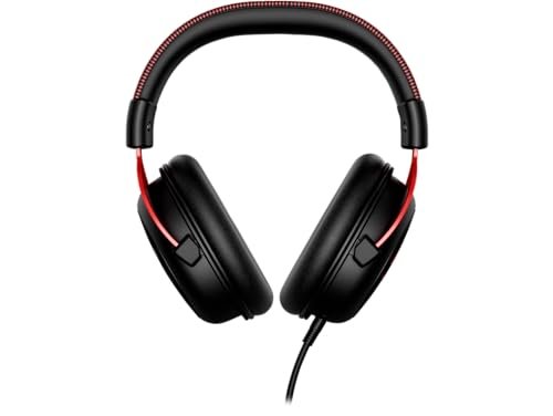HyperX Cloud II - Gaming Headset, 7.1 Surround Sound, Memory Foam Ear Pads, Durable Aluminum Frame, Detachable Microphone, Works with PC, PS5, PS4, Xbox Series X|S, Xbox One – Red