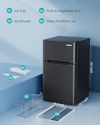 EUHOMY Mini Fridge Review: Compact Cooling Solution for Dorms and Offices with Freezer - Black - Image 6