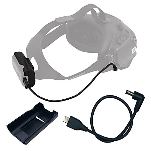 FPV Goggles Power Cable and Battery Bracket for DJI FPV Goggles V2, Battery Clip Holder and Power Charging Cable for FPV Combo Goggles Accessories (Not for Avata Goggles 2)
